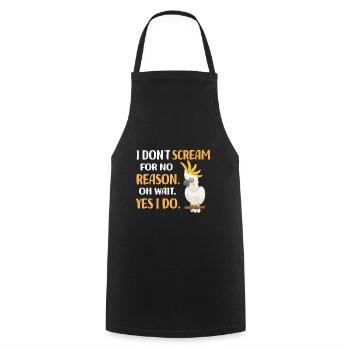 Kakadu lovers | Pet Bird Birds Gifts - Cooking Apron - black - Front - AI Model Male 185 dark (185cm)