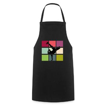 Breakdance breaker retro bboy - Kochschürze - Schwarz - Vorne - AI Model Male 185 dark (185cm)