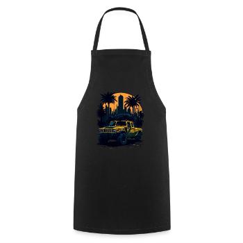 Off-Road Adventure | 4x4 - Cooking Apron - black - Front - AI Model Male 185 dark (185cm)