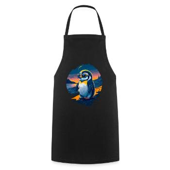 Niedlicher Pinguin - Kochschürze - Schwarz - Vorne - AI Model Male 185 dark (185cm)