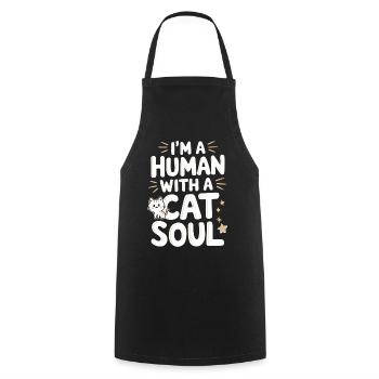 Chat Chats Amoureux Chat Propriétaire Chaton - Tablier de cuisine - noir - Devant - AI Model Male 185 dark (185cm)