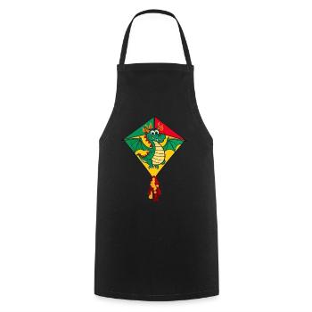 Cute Flying Kite - Cooking Apron - black - Front - AI Model Male 185 dark (185cm)