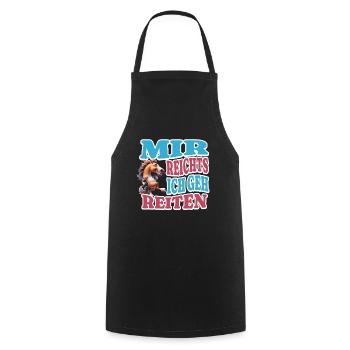 I've had enough riding - Cooking Apron - black - Front - AI Model Male 185 dark (185cm)