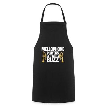 Mellophonist - Kochschürze - Schwarz - Vorne - AI Model Male 185 dark (185cm)