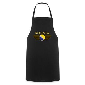 J’aime la Bosnie, T-shirt design de style élégance - Tablier de cuisine - noir - Devant - AI Model Male 185 dark (185cm)