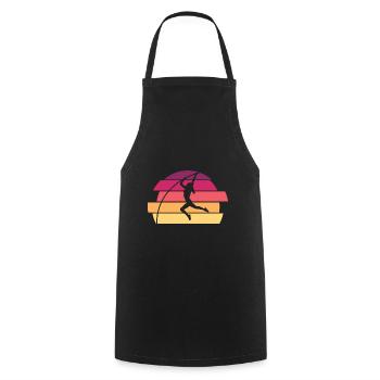 Pole vaulter - Cooking Apron - black - Front - AI Model Male 185 dark (185cm)