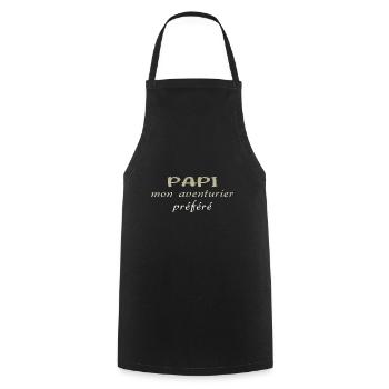 GRANDPA DAD GRANDPA HUMOR GRANDPA JOKE - Cooking Apron - black - Front - AI Model Male 185 dark (185cm)