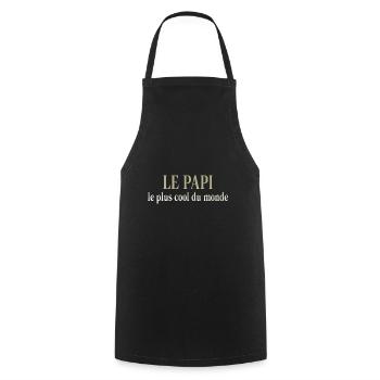 GRANDPA DAD GRANDPA HUMOR GRANDPA - Cooking Apron - black - Front - AI Model Male 185 dark (185cm)