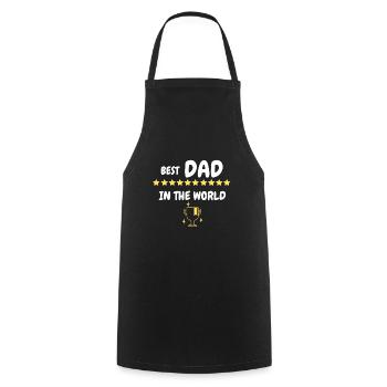 Best Dad in the World - Cooking Apron - black - Front - AI Model Male 185 dark (185cm)