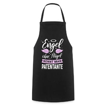 Angel without wings is called godmother - Cooking Apron - black - Front - AI Model Male 185 dark (185cm)