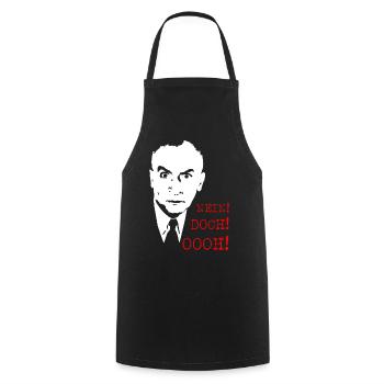 Nein Doch Ooh Spruch Motiv - Kochschürze - Schwarz - Vorne - AI Model Male 185 dark (185cm)