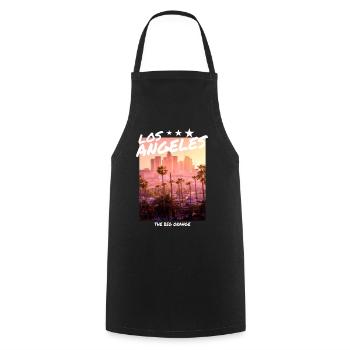 los Angeles - Cooking Apron - black - Front - AI Model Male 185 dark (185cm)