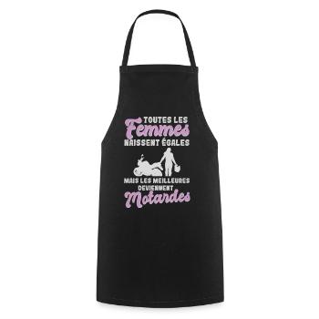 Motarde Moto Femme Les meilleures deviennent - Tablier de cuisine - noir - Devant - AI Model Male 185 dark (185cm)