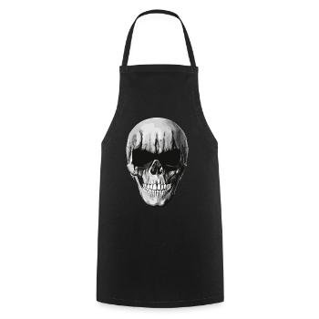 Crâne de Black Metal - Tablier de cuisine - noir - Devant - AI Model Male 185 dark (185cm)
