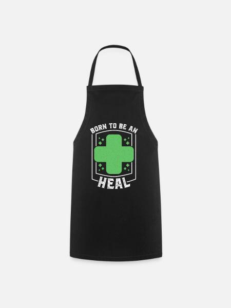 Born to be Heal MMORPG RPG Heal - Kochschürze - Schwarz