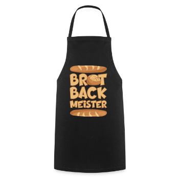 BROT BACKMEISTER BROT BACKEN - Kochschürze - Schwarz - Vorne - AI Model Male 185 dark (185cm)