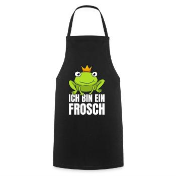 Ich Bin Ein Frosch - Kochschürze - Schwarz - Vorne - AI Model Male 185 dark (185cm)