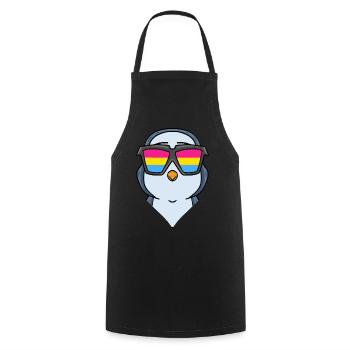 Pansexual Penguin Gift - Cooking Apron - black - Front - AI Model Male 185 dark (185cm)