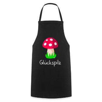 Glückspilz - Kochschürze - Schwarz - Vorne - AI Model Male 185 dark (185cm)