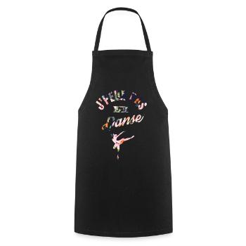 J'Peux Pas J'Ai Danse - Tablier de cuisine - noir - Devant - AI Model Male 185 dark (185cm)