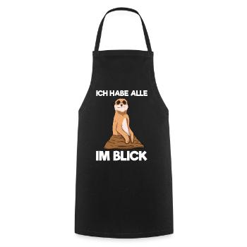 Ich Habe Alle Im Blick Erdmännchen Liebhaber - Kochschürze - Schwarz - Vorne - AI Model Male 185 dark (185cm)
