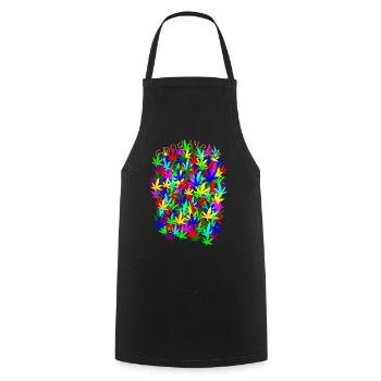 Grass field - Cooking Apron - black - Front - AI Model Male 185 dark (185cm)