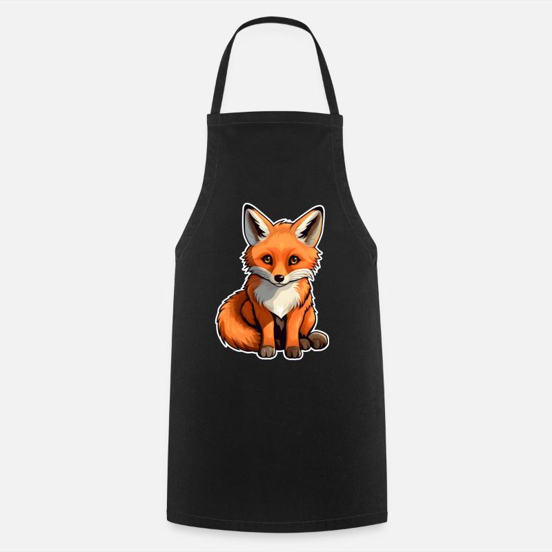 Der kleine Fuchs - Kochschürze - Schwarz