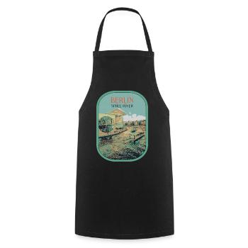 Illustration Architecture Moderne Berlin - Tablier de cuisine - noir - Devant - AI Model Male 185 dark (185cm)
