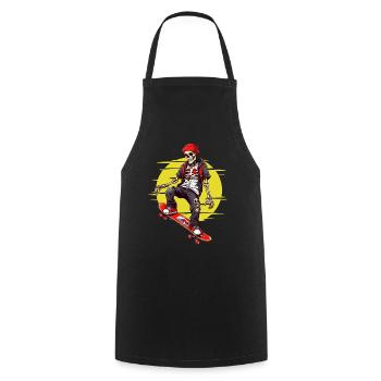 Skateboard Squelette - Tablier de cuisine - noir - Devant - AI Model Male 185 dark (185cm)