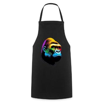 Gorille - Tablier de cuisine - noir - Devant - AI Model Male 185 dark (185cm)