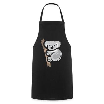 Koala Ours Bande Dessinée Animal Australie Nature Dessin Animé Logo - Tablier de cuisine - noir - Devant - AI Model Male 185 dark (185cm)