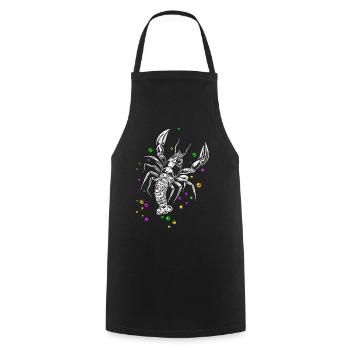 Mardi Gras lobster lobster with beads - Cooking Apron - black - Front - AI Model Male 185 dark (185cm)