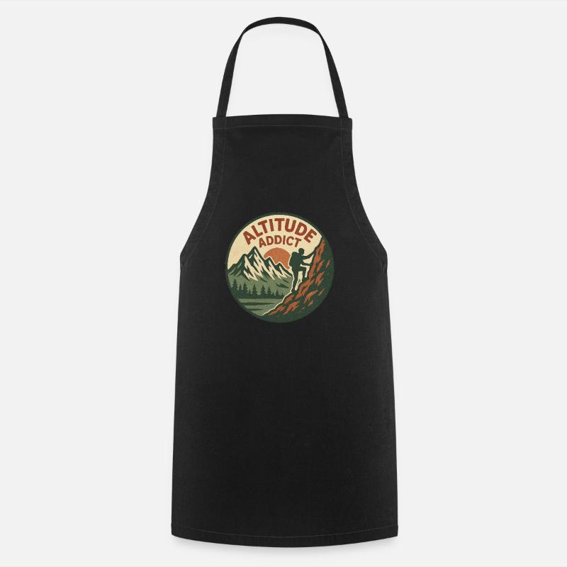 Altitude Addict - Cooking Apron - black