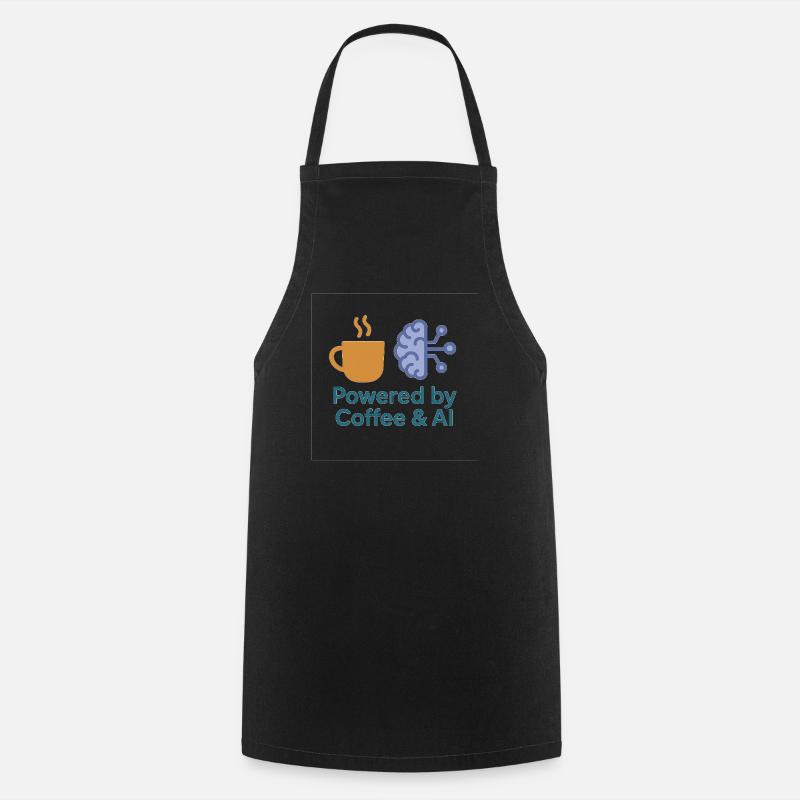 Coffee AI Power Design - Cooking Apron - black
