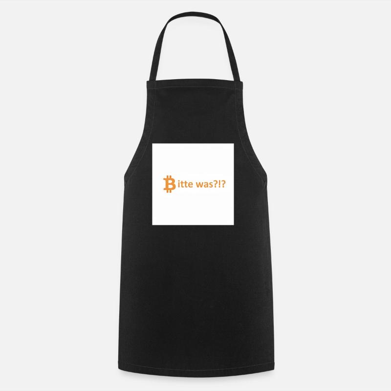Bitte was?!? Bitcoin Orange - Kochschürze - Schwarz