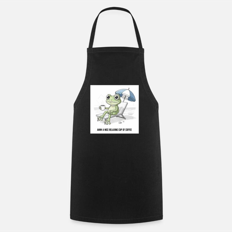 Frog Beach Café Chill - Tablier de cuisine - noir