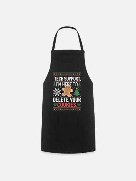 Dicton de cookie du support technique - Tablier de cuisine - noir