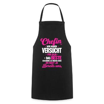 Patron que nous avons essayé de trouver - Tablier de cuisine - noir - Devant - AI Model Male 185 dark (185cm)