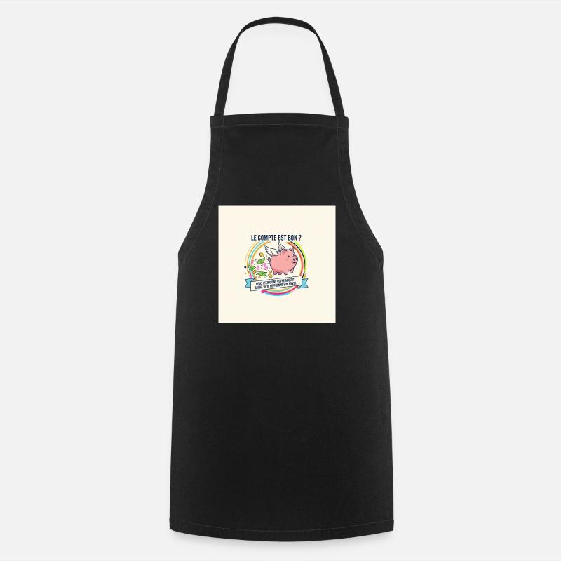 Le Compte Est Bon Cochon Ailé - Tablier de cuisine - noir