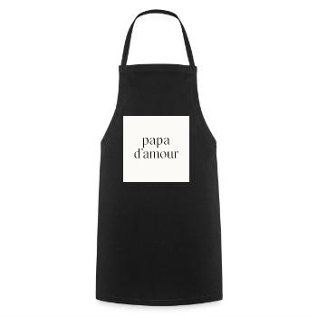 Daddy of love - Cooking Apron - black - Front - AI Model Male 185 dark (185cm)