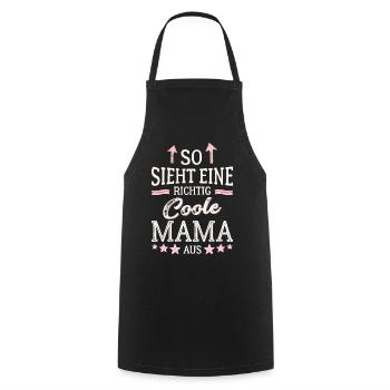 This is what a cool mom looks like Best Mom Mommy - Cooking Apron - black - Front - AI Model Male 185 dark (185cm)