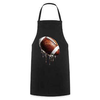 Football - Kochschürze - Schwarz - Vorne - AI Model Male 185 dark (185cm)