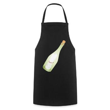 Romantic Vintage Message in a Bottle with Old Message - Cooking Apron - black - Front - AI Model Male 185 dark (185cm)