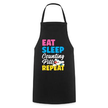 Pharmacien Technicien Pharmaceutique - Tablier de cuisine - noir - Devant - AI Model Male 185 dark (185cm)