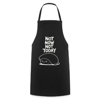 Not Now Not Today Sloth - Cooking Apron - black - Front - AI Model Male 185 dark (185cm)