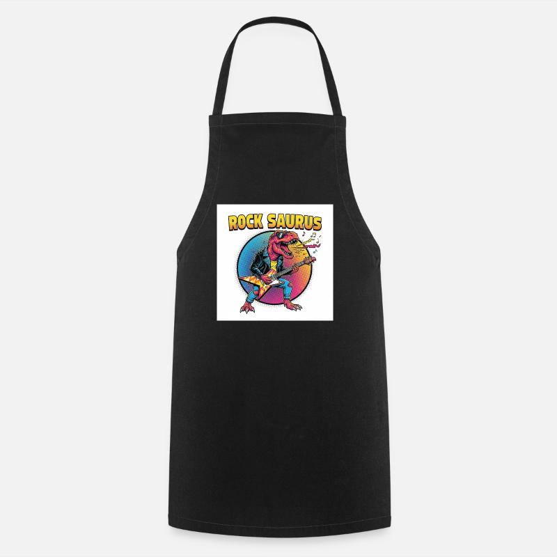 Rock Saurus Guitar Hero - Cooking Apron - black