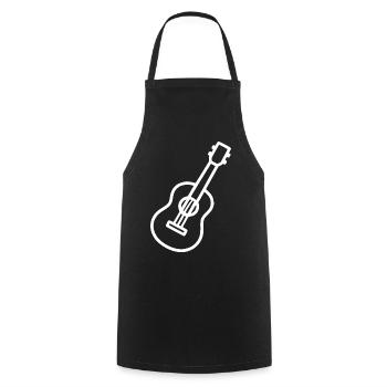 Guitare acoustique Guitare Guitare Cadeau Musicien Guitariste - Tablier de cuisine - noir - Devant - AI Model Male 185 dark (185cm)