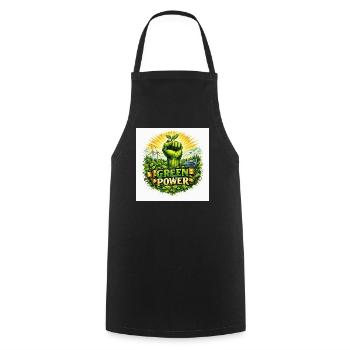green power - Cooking Apron - black - Front - AI Model Male 185 dark (185cm)