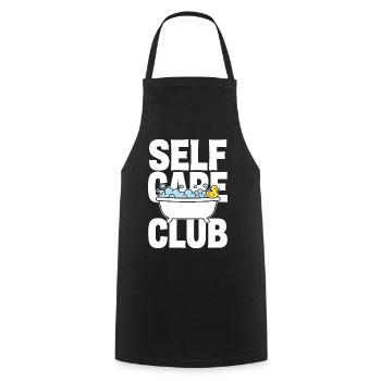 Self Care Club mit Schaumbad und Ente - Kochschürze - Schwarz - Vorne - AI Model Male 185 dark (185cm)