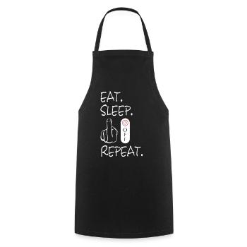 Fuck You. Fuck you. Fuck Off - Cooking Apron - black - Front - AI Model Male 185 dark (185cm)
